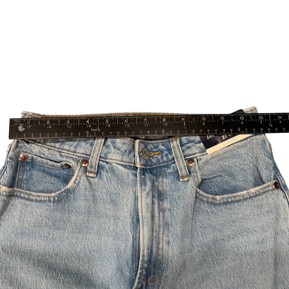 Abercrombie Curve Love 90s Relaxed Jeans Women's 27/4R High Rise Light Wash NEW - Picture 8 of 11